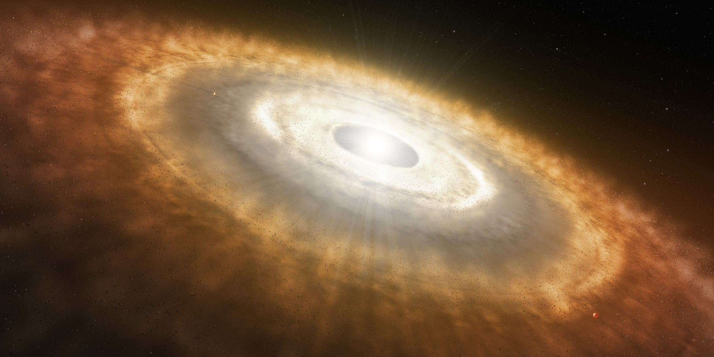 Artist's impression of a protoplanetary disc