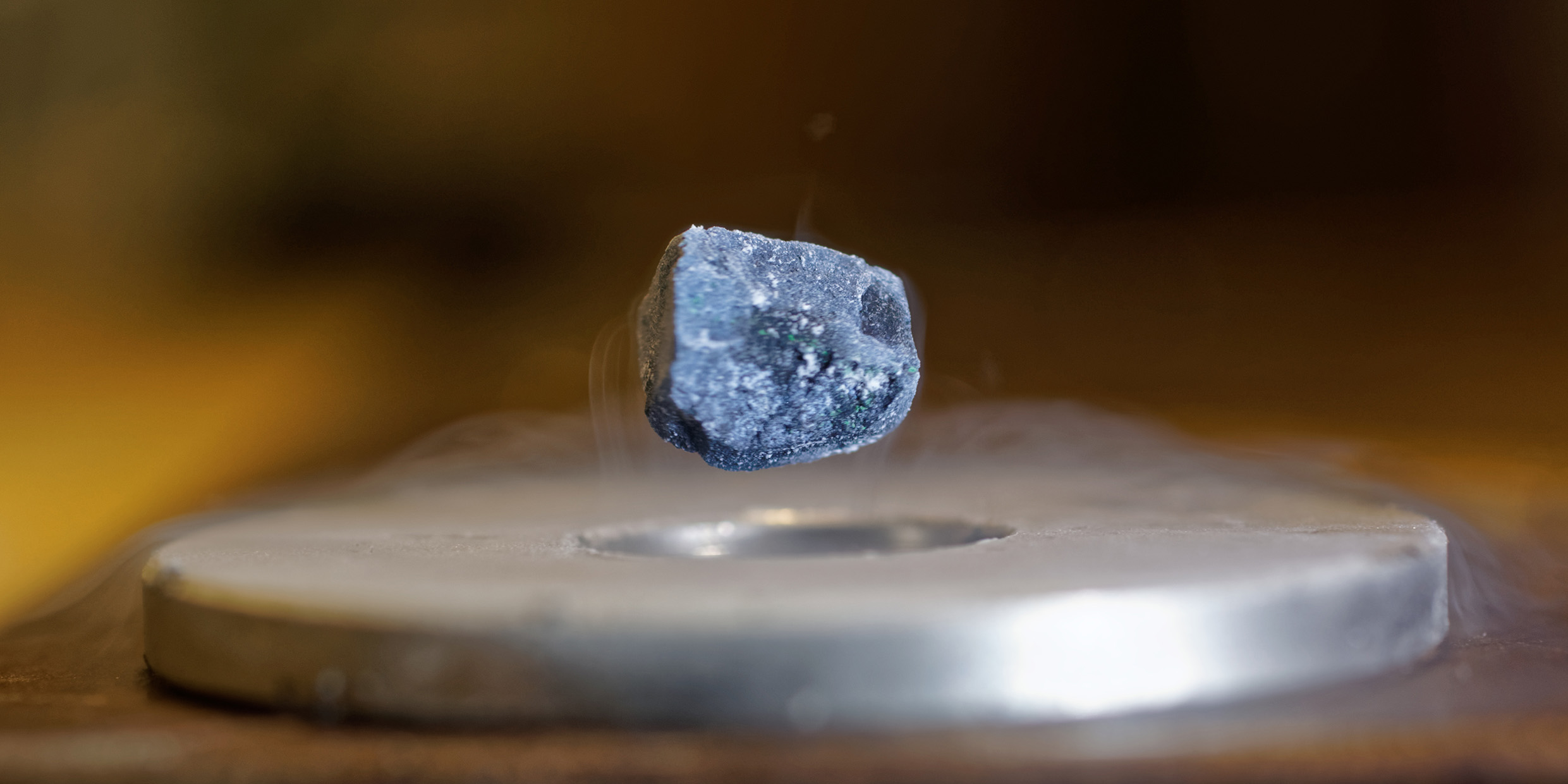 Image of a levitating superconductor