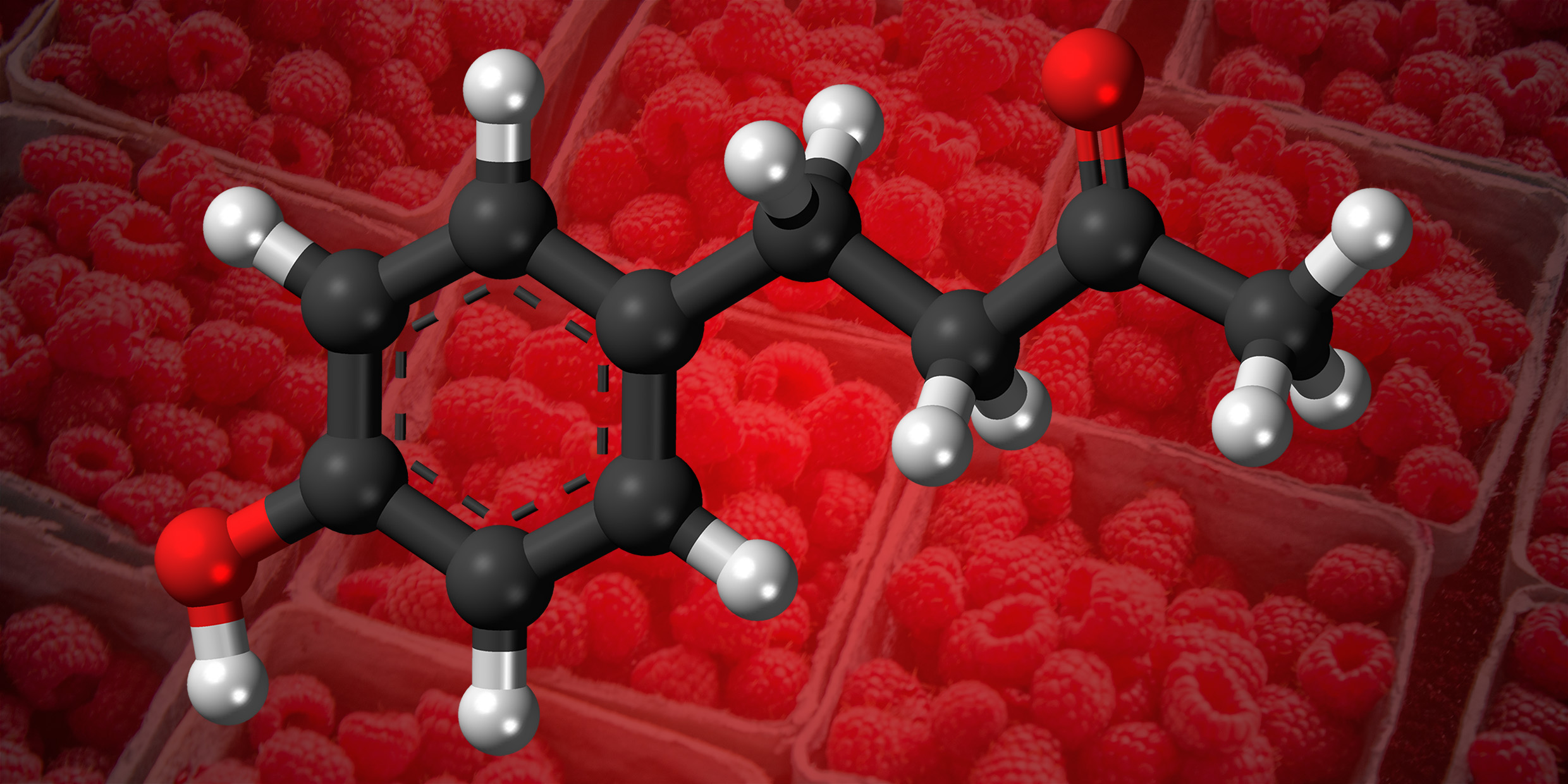 Image of raspberry ketone molecule