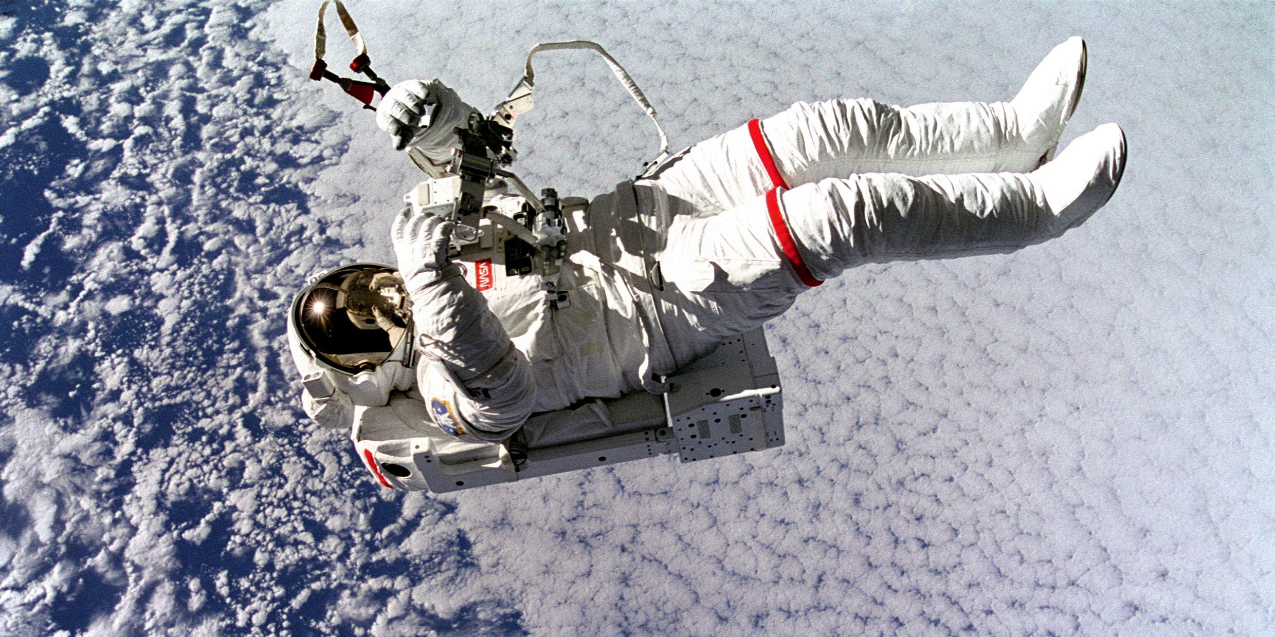 Image of floating astronaut