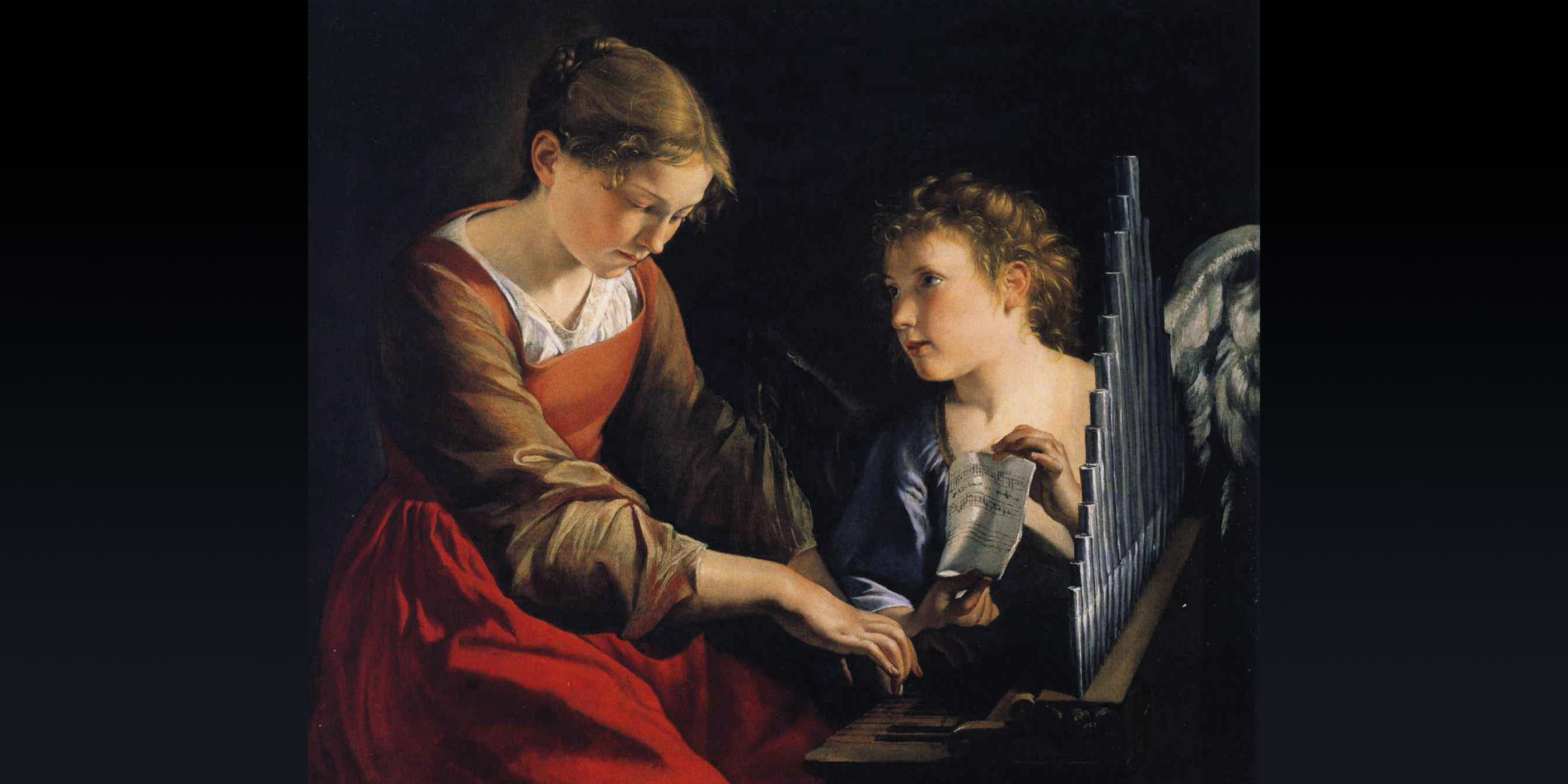 Painting of Saint Cecilia and an Angel