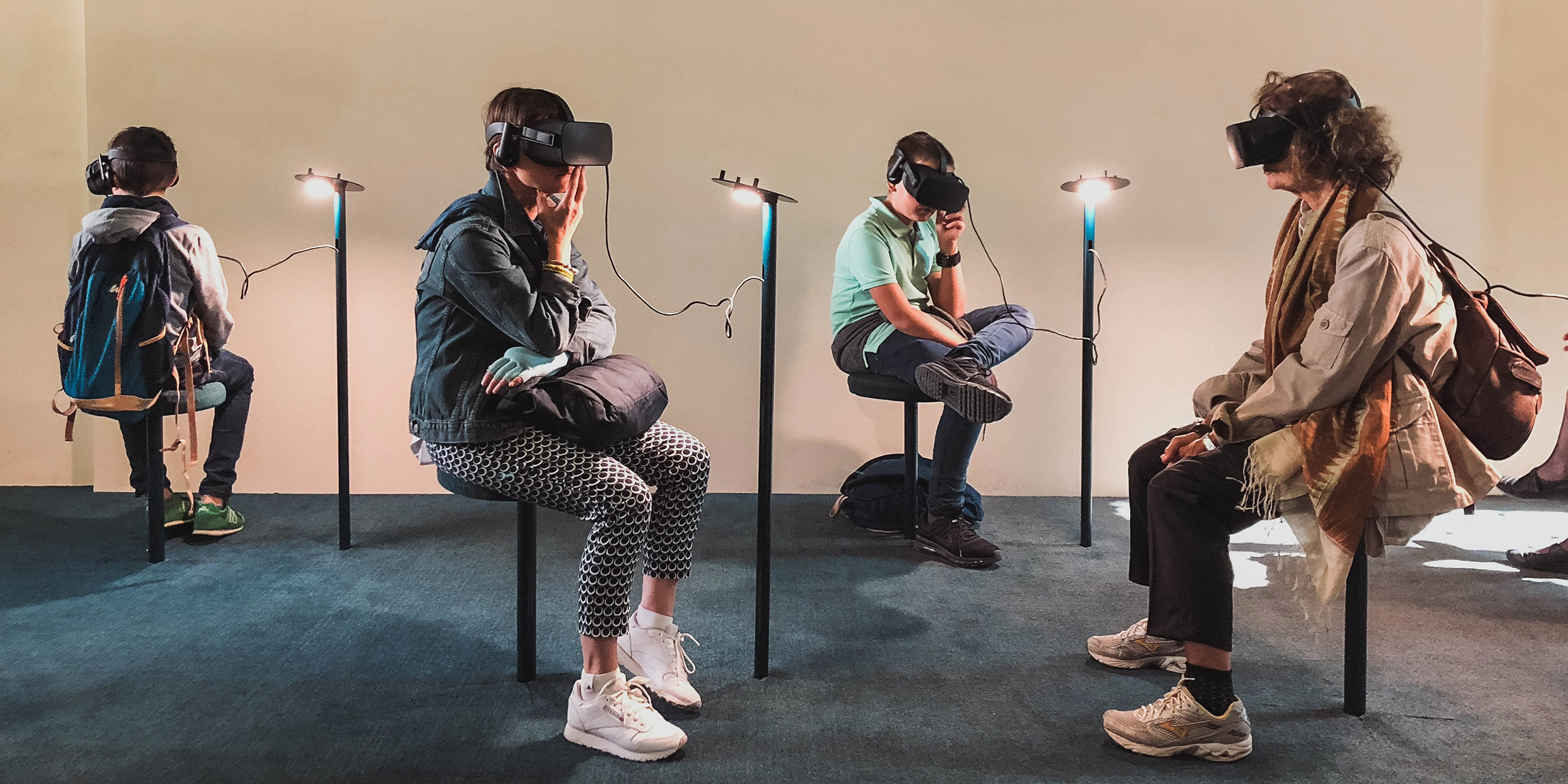 Image of group of people wearing VR headsets