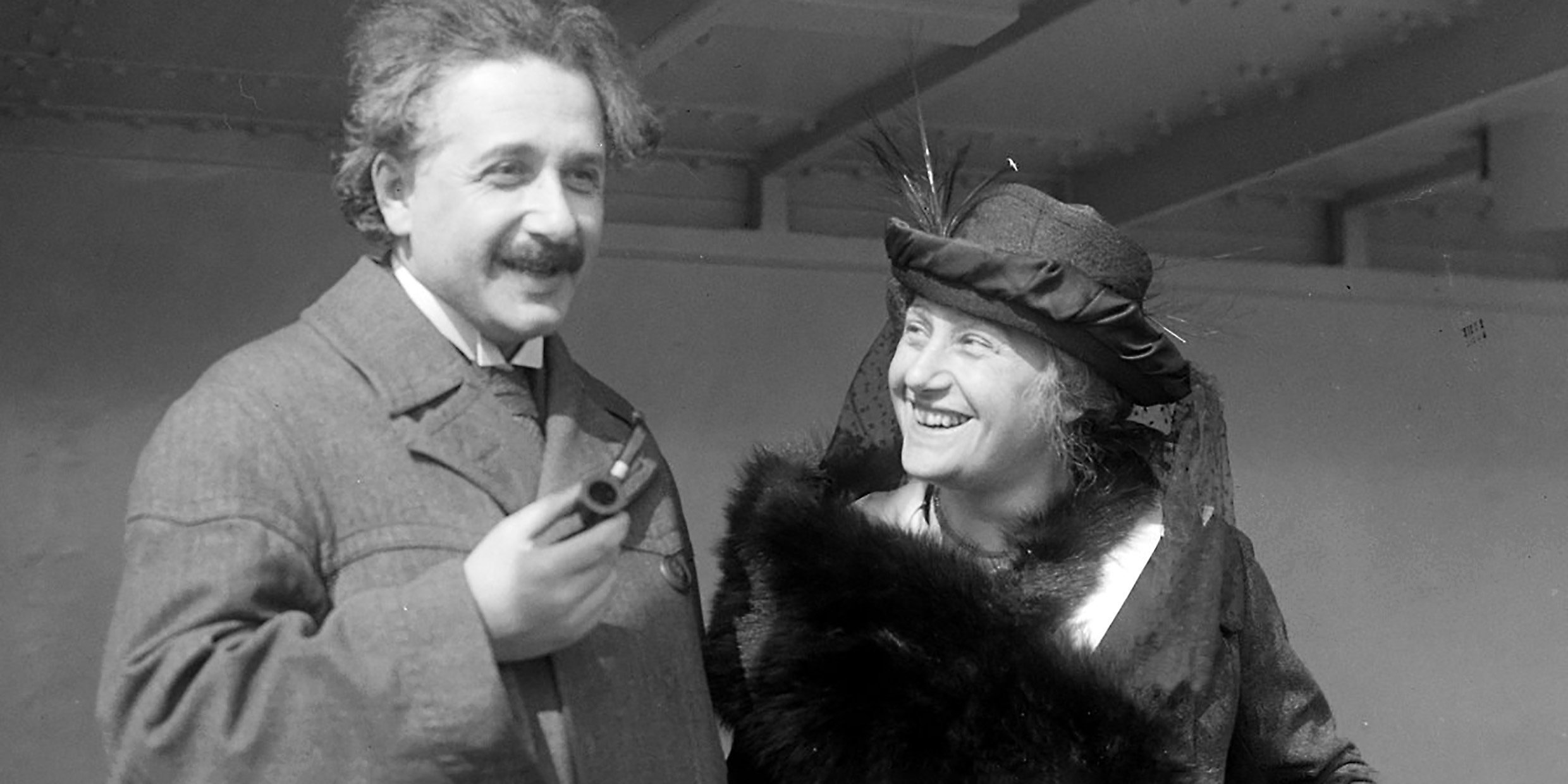 Image of Albert and Elsa Einstein