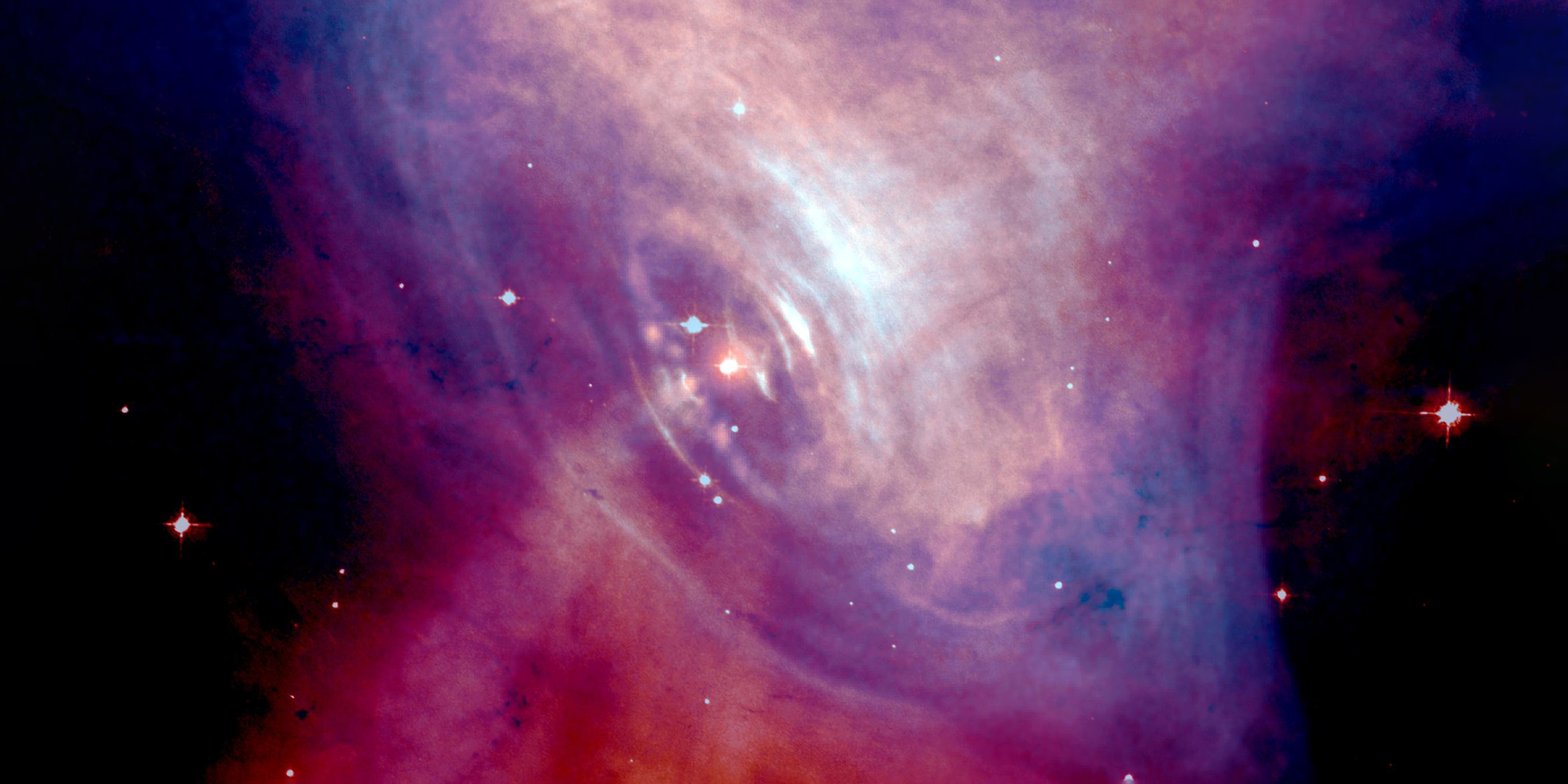 Telescopic image of nebula surrounding pulsar