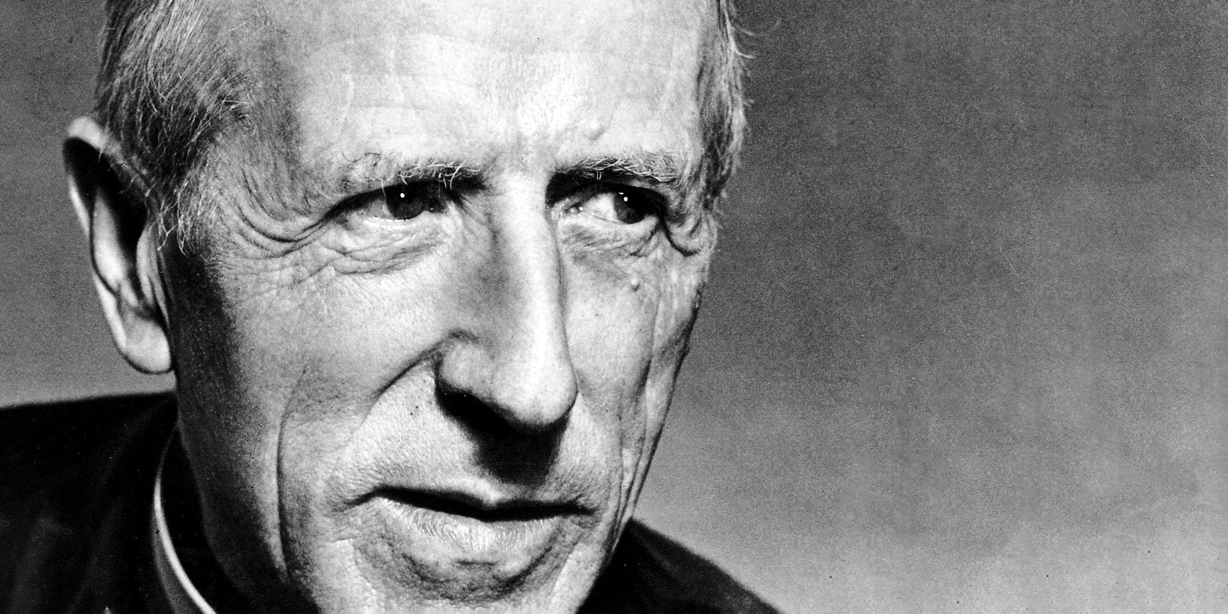 Image of Teilhard de Chardin in a thoughtful pose