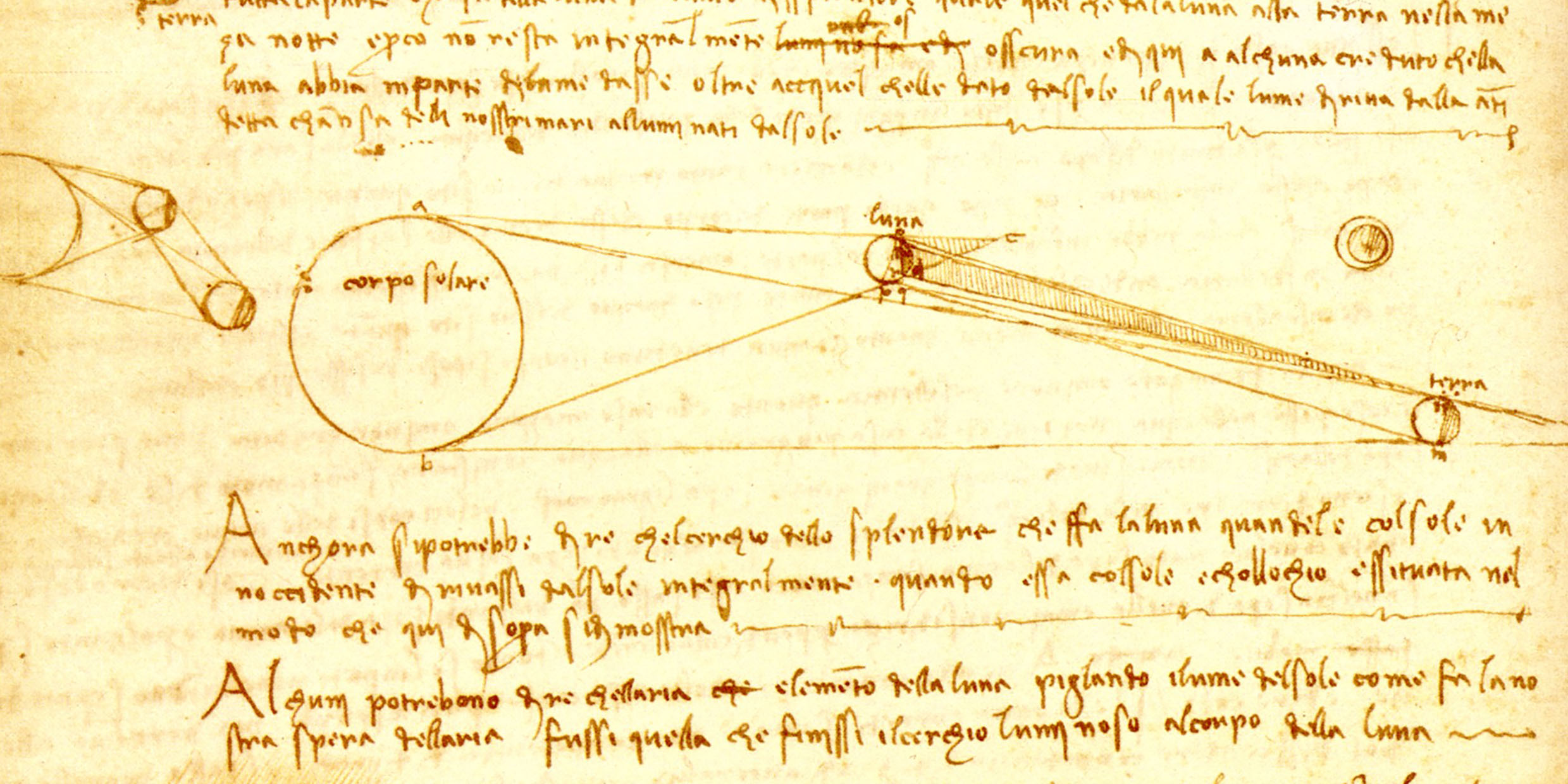 Image of page from Leonardo da Vinci's notebook