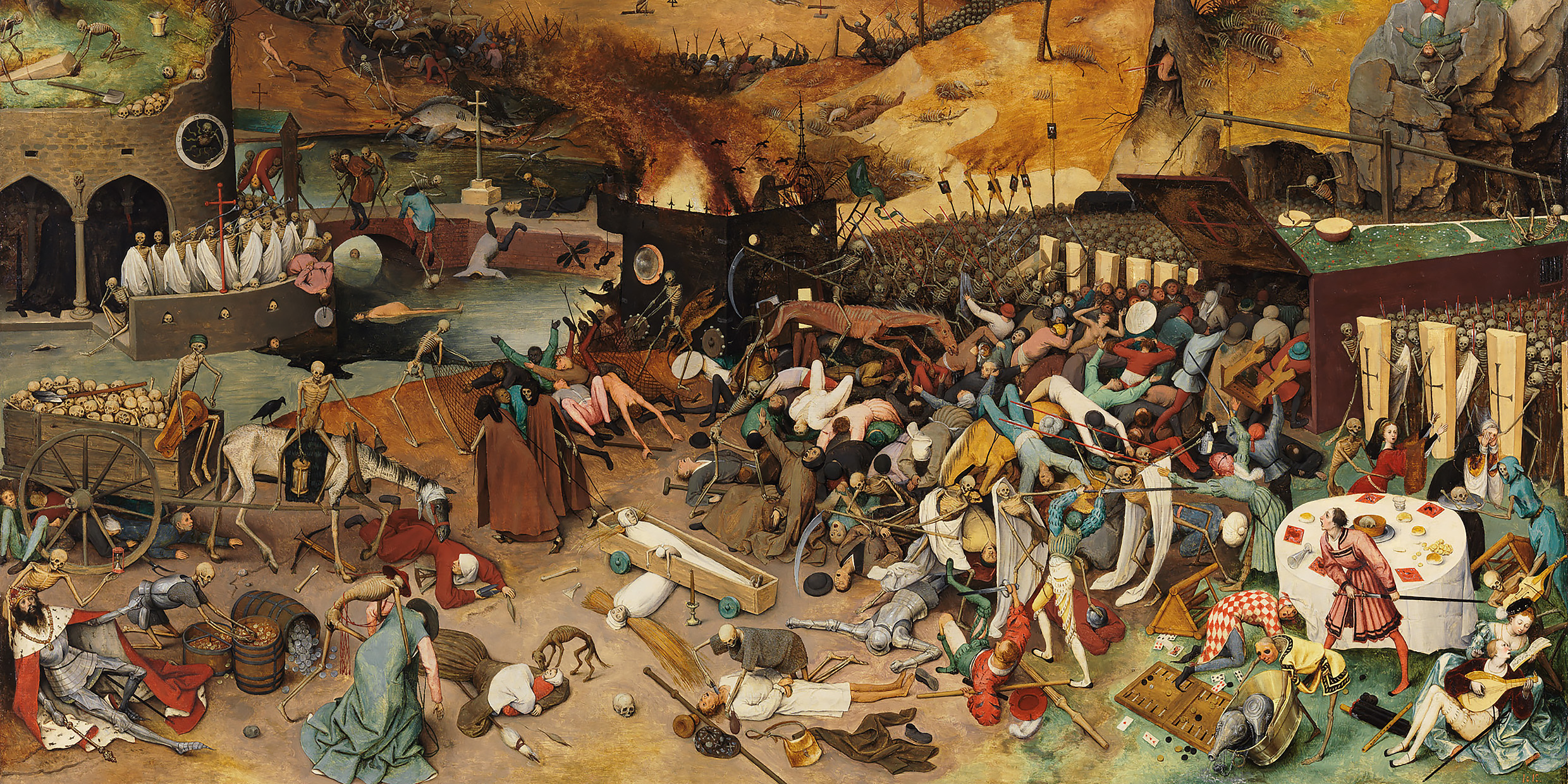 Painting of chaos and death brought about by plague