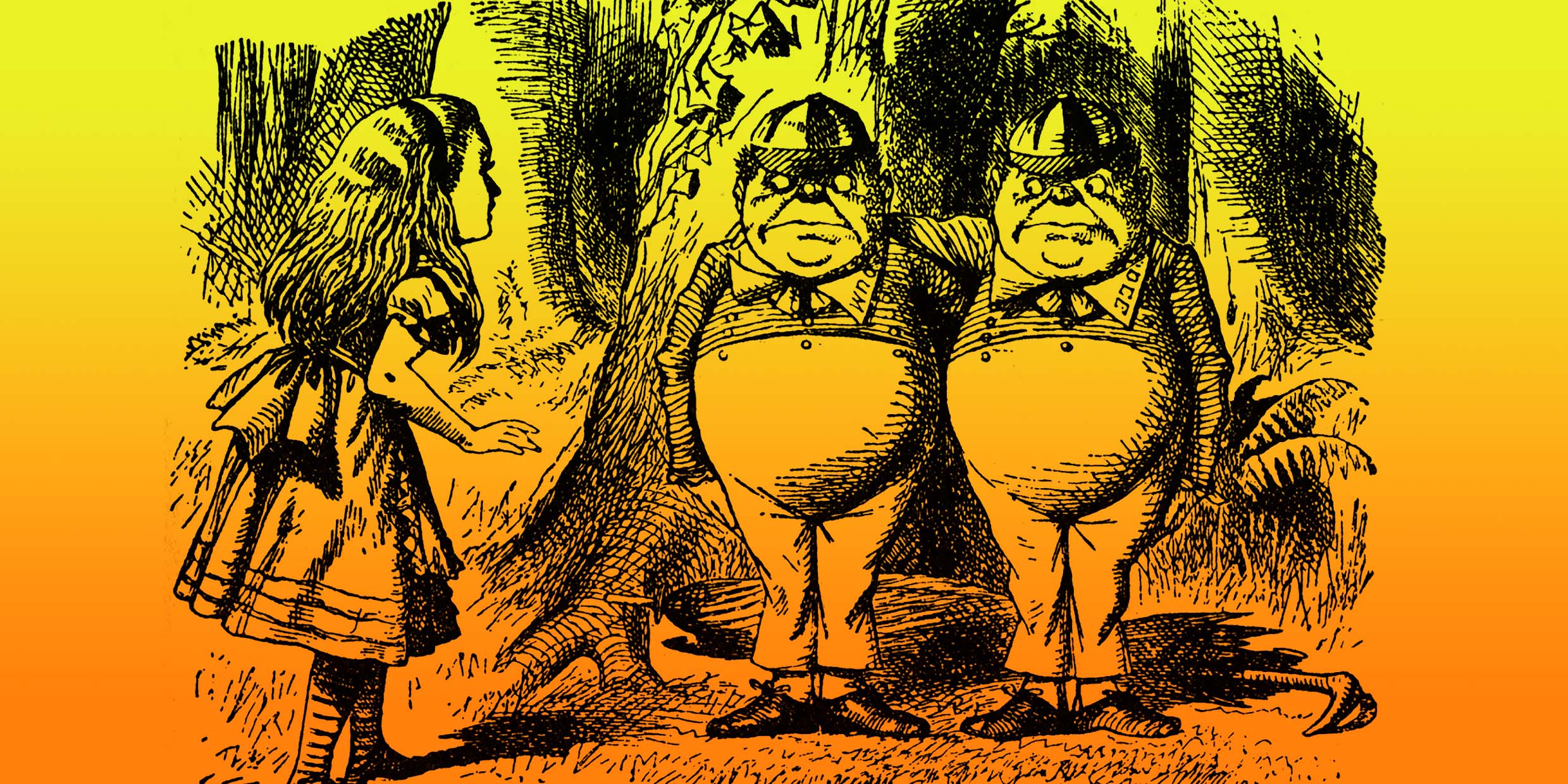 John Tenniel's illustration of Tweedledum and Tweedledee