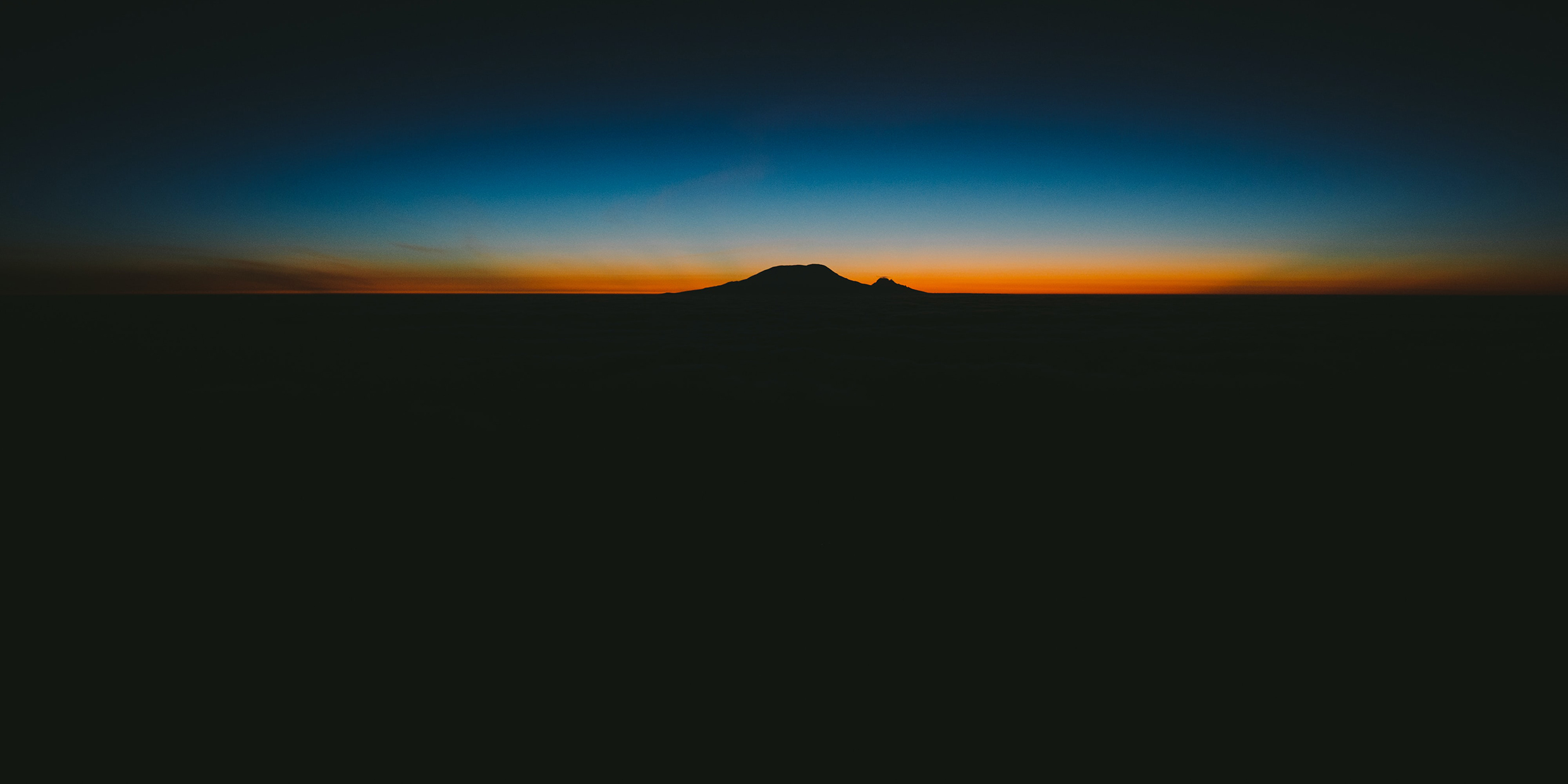 Image of a dark horizon at dusk
