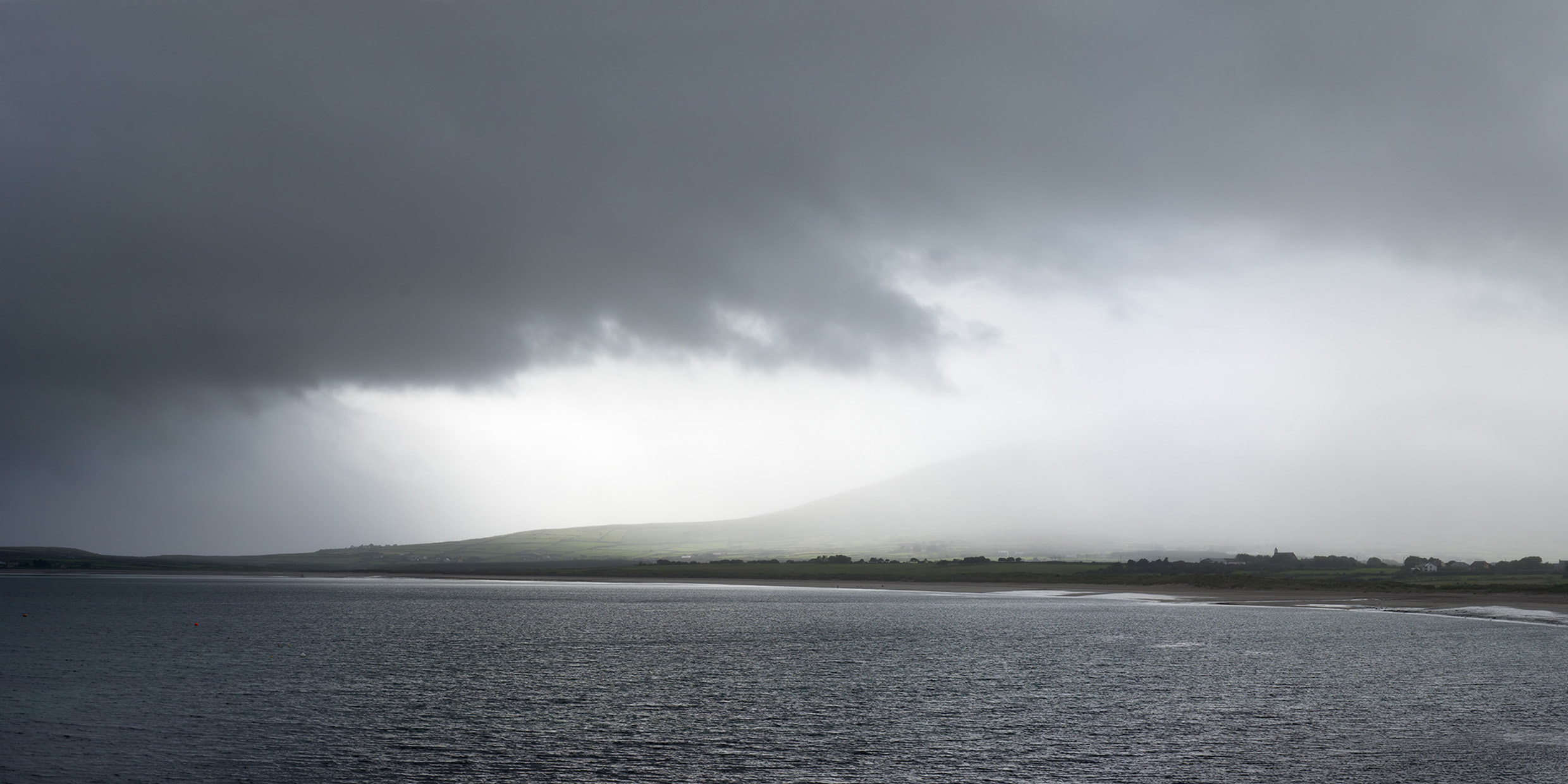 Image of a rainy landscape on the Irish coast